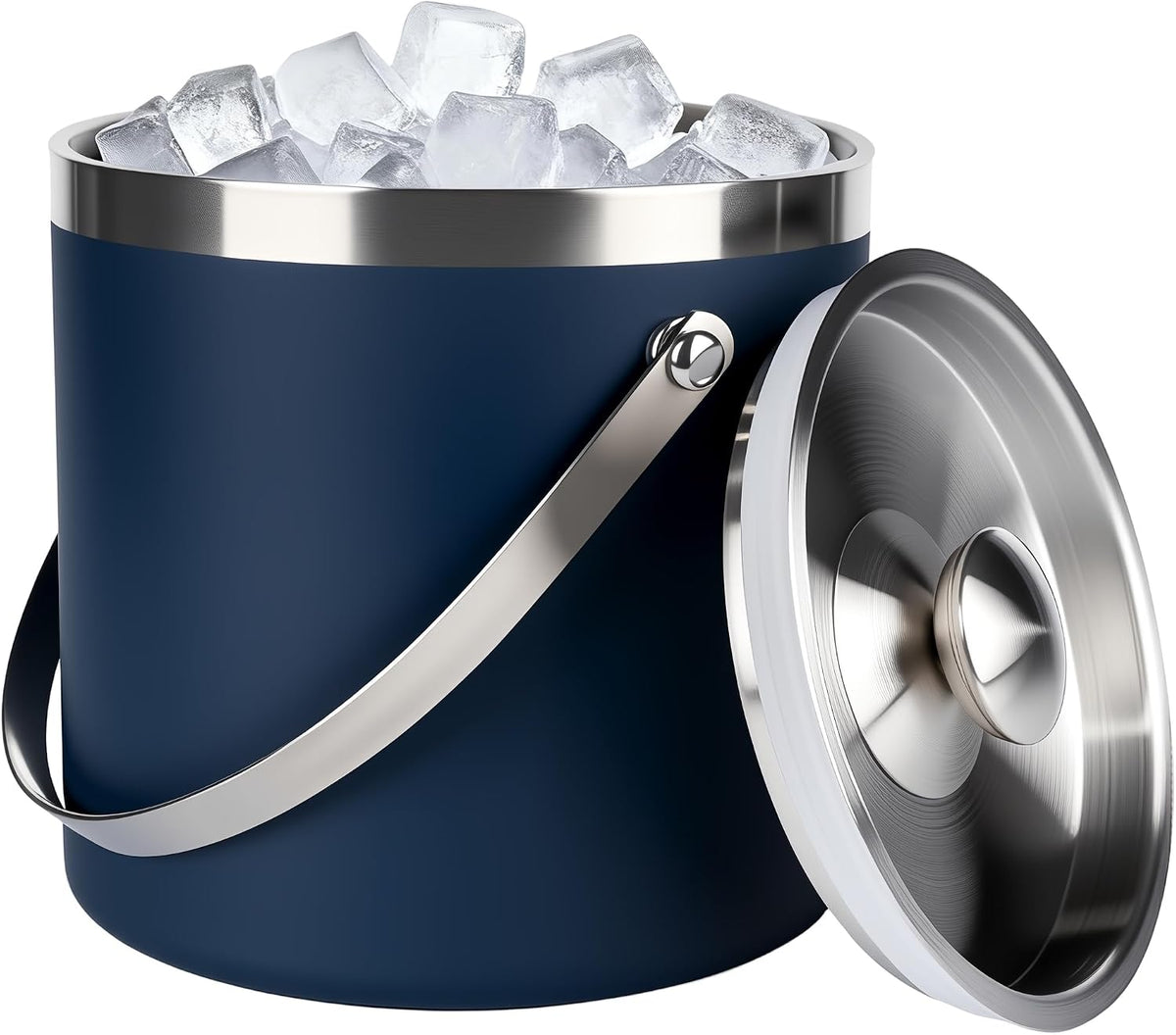 3L Double-Wall Insulated Stainless Steel Ice Bucket for parties