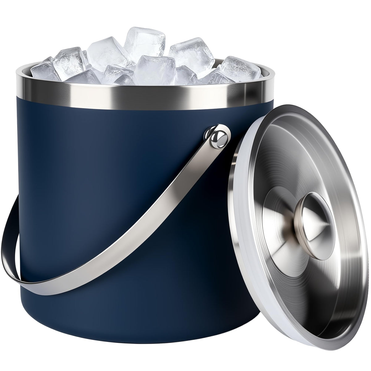 3L Double-Wall Insulated Stainless Steel Ice Bucket for parties