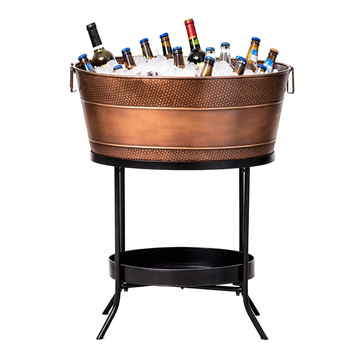 BREKX Heavy-Duty Stainless Steel Beverage Tub for Parties, Large, Oval