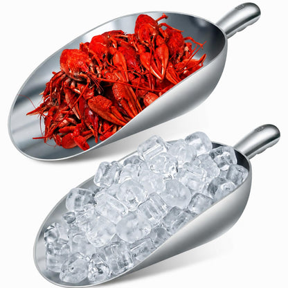 MorningRo 58oz Metal Ice Scoop Large Aluminum Utility Scoop for Ice Machine