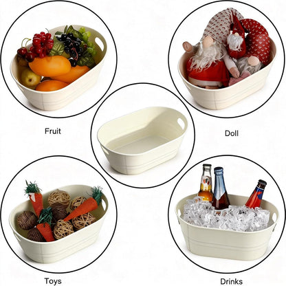 4-Pack 3 Gallon Drink Buckets, Ice Bucket, Beverage Buckets for Party