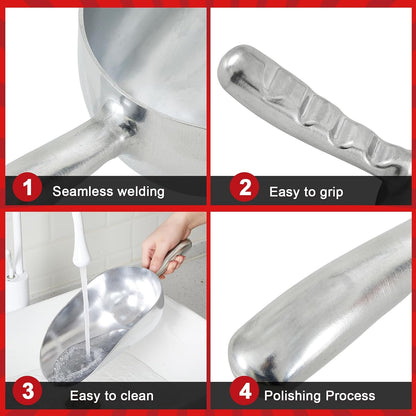 MorningRo 58oz Metal Ice Scoop Large Aluminum Utility Scoop for Ice Machine