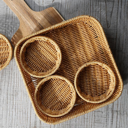 Snack Storage Serving Basket with 4 Compartment Divided Dried Fruit Trays