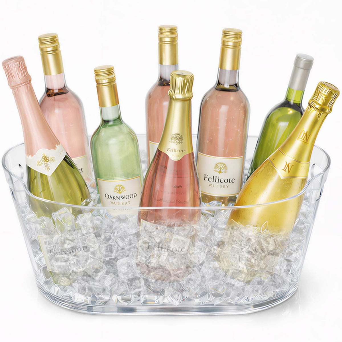 Lifewit 13L Plastic Ice Bucket for Parties 2 Pcs, BPA Free