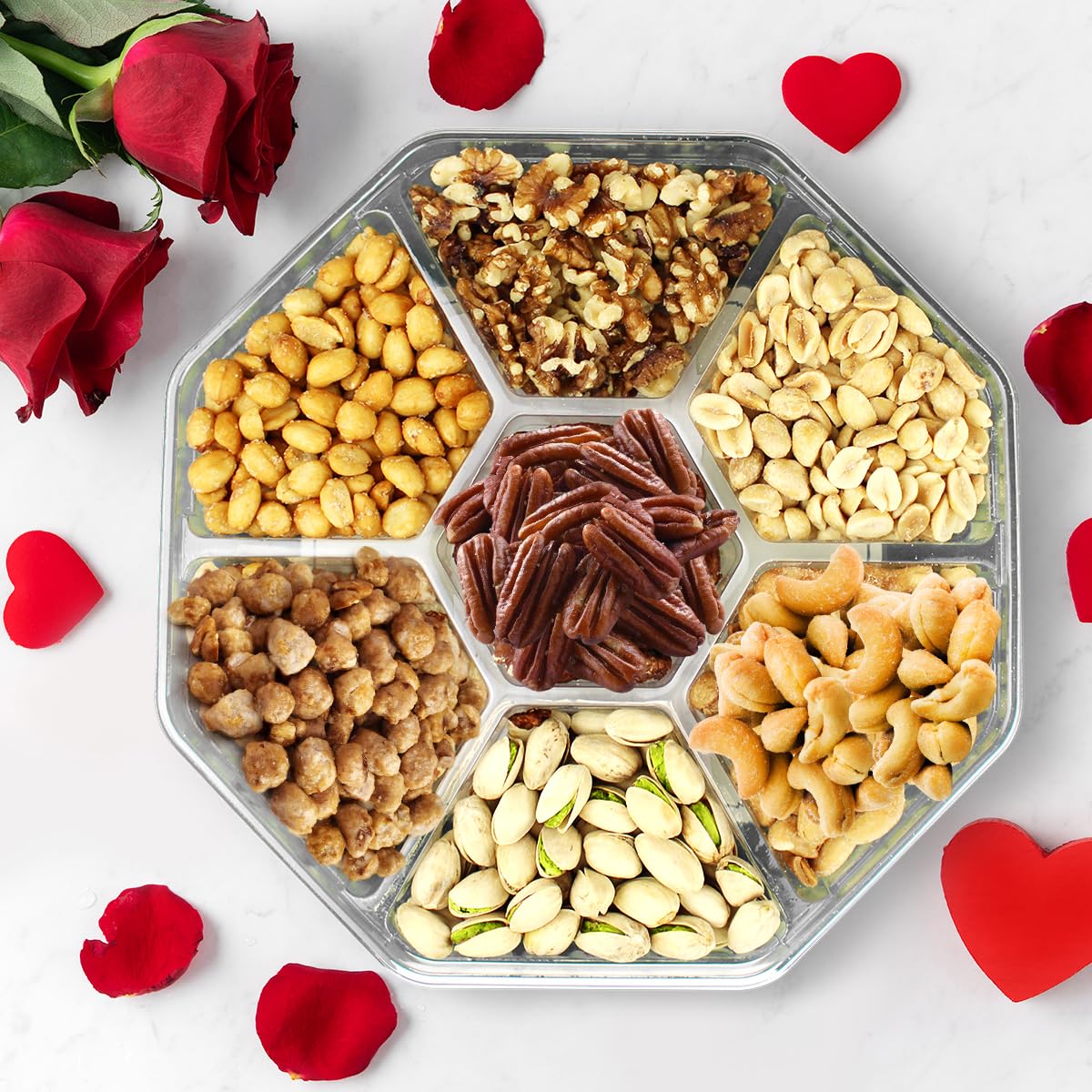 Nuts gift Basket, a Variety of Freshly Roasted Nuts
