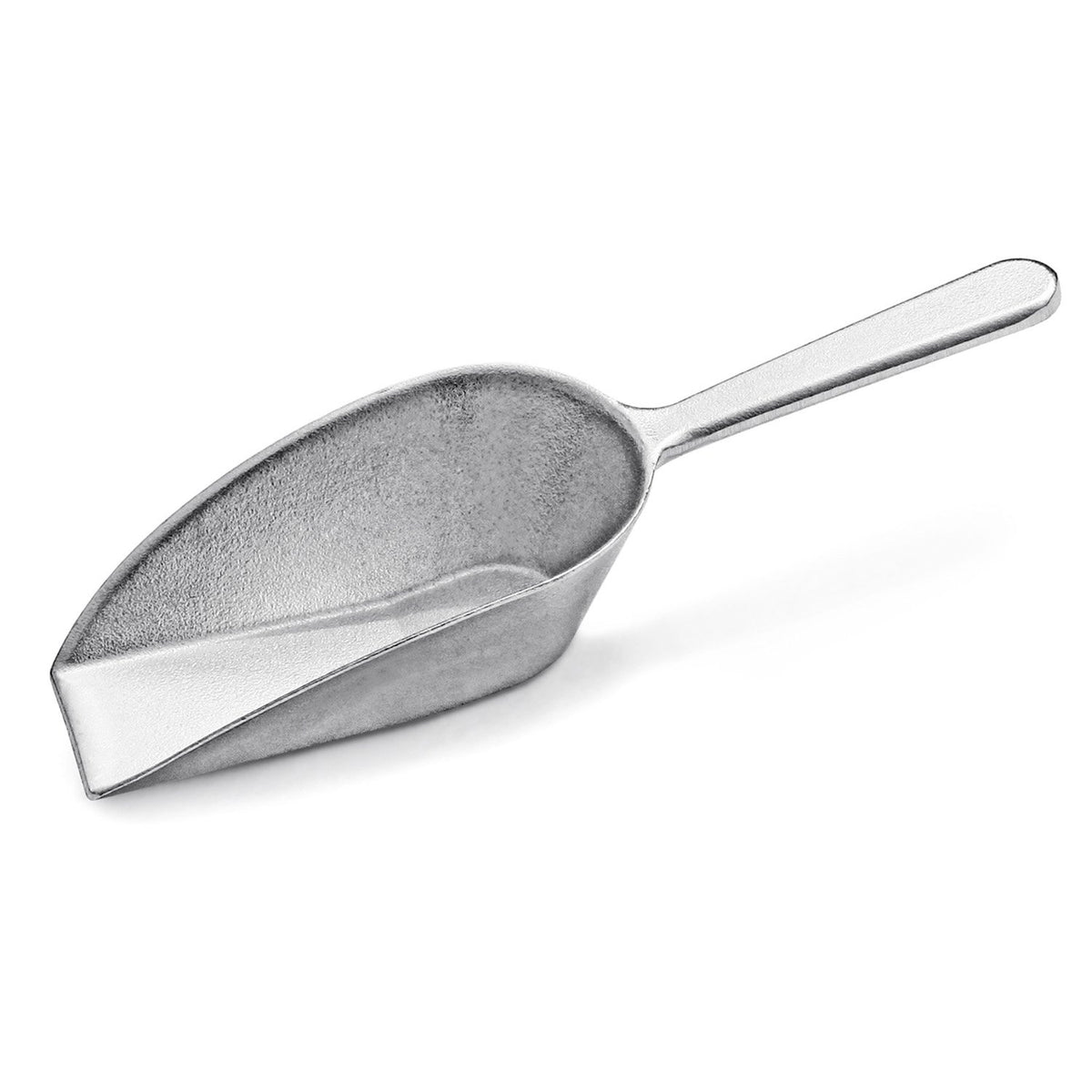 New Star Foodservice Cast Aluminum Flat Bottom Scoop, 2-Ounce, Silver