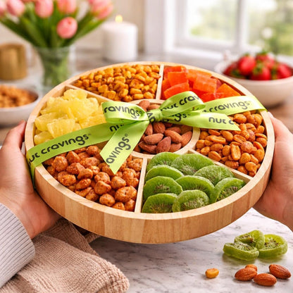 NUT CRAVINGS - Dried Fruit & Mixed Nuts Gift Basket (7 Assortments)