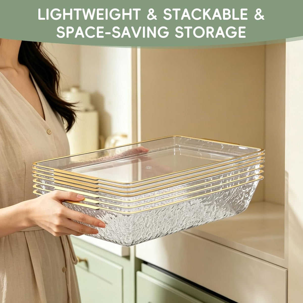 2 Set 16" x 9" Plastic Chilled Serving Tray for Parties, Serving Platter with Compartments Ice Chilled Party Platter Charcuterie Serving Board Cold Dish Dip for Fruit Seafood Vegetable