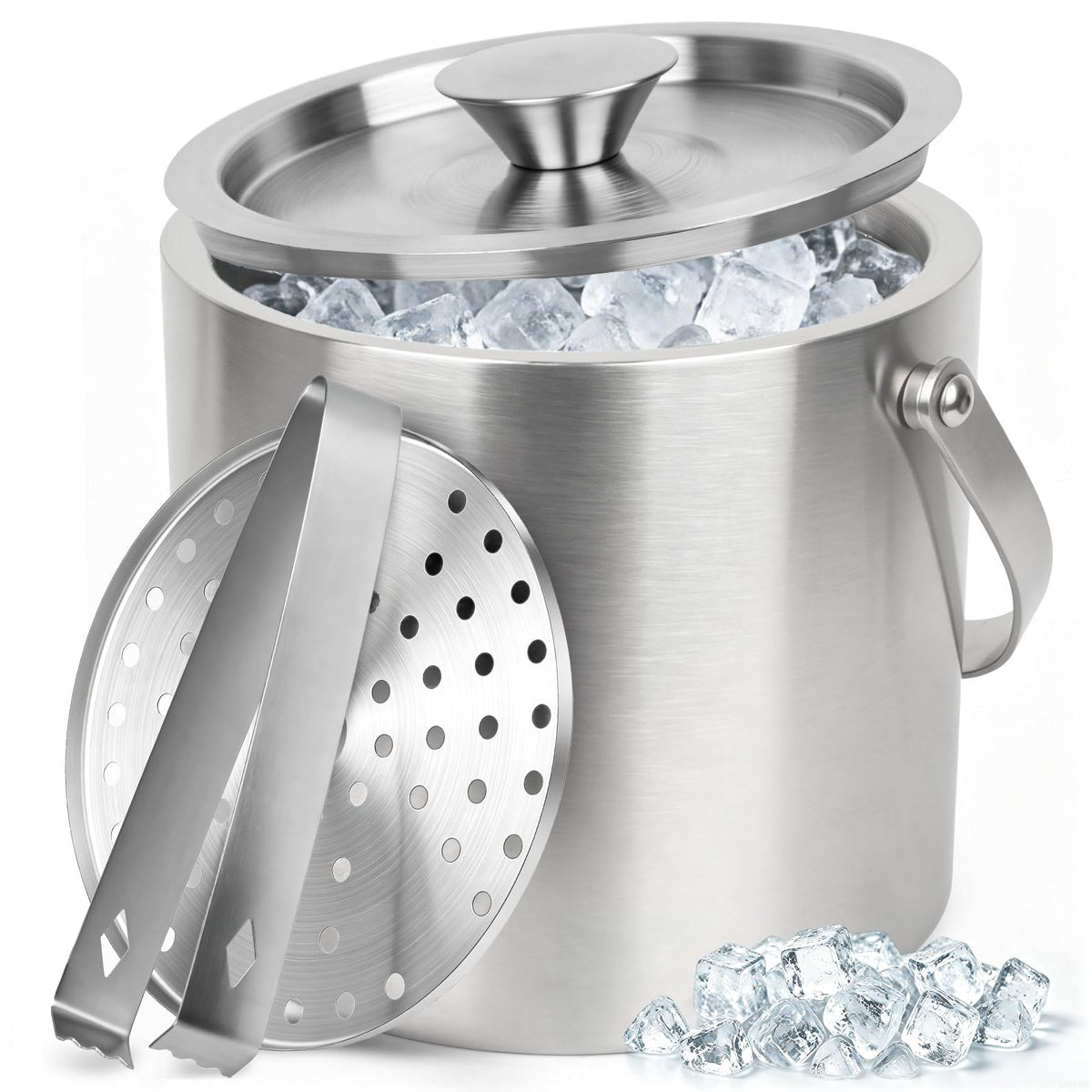 Ice Bucket 3L Stainless Steel Insulated Ice Buckets for Parties