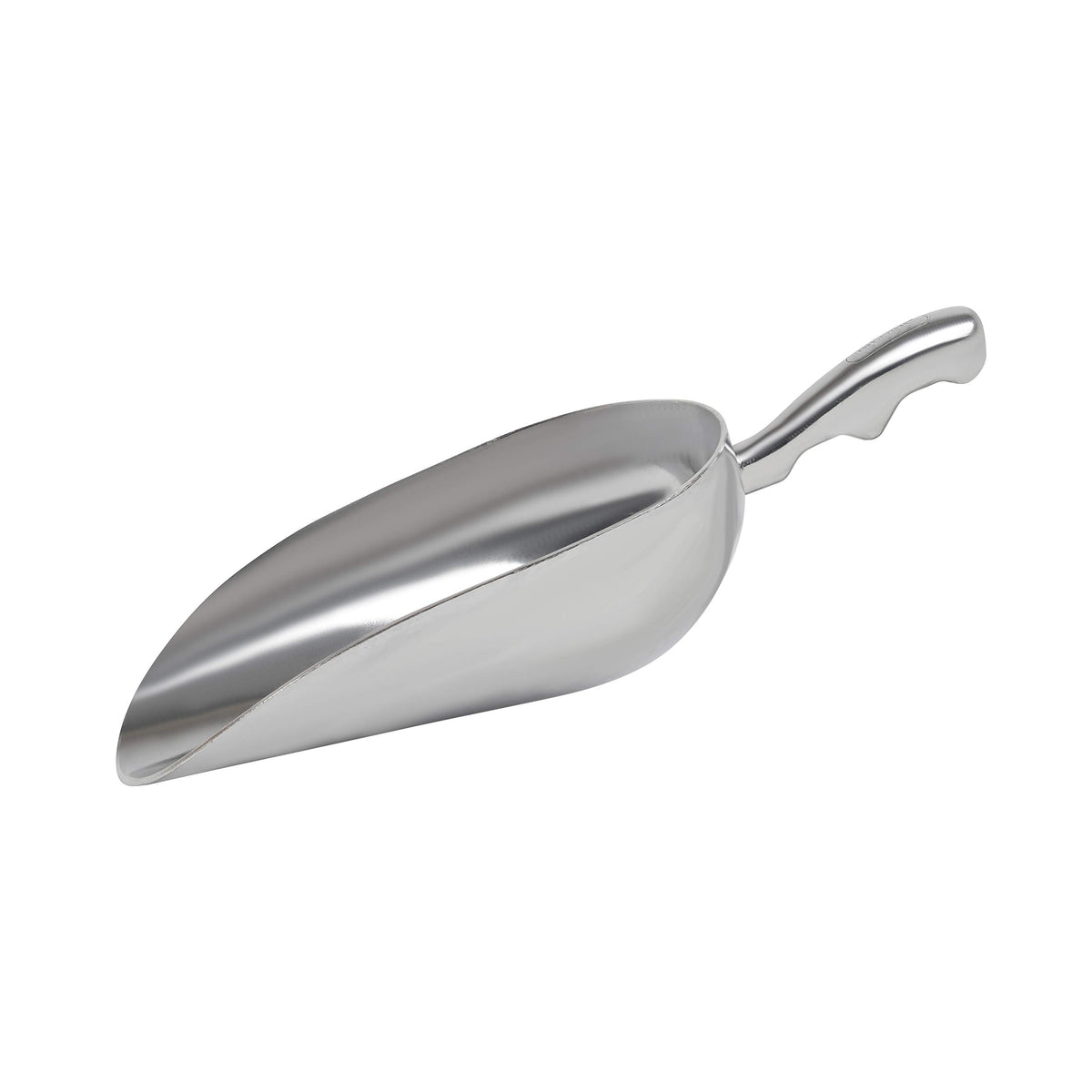 Cast Aluminum Utility Scoop - 12 oz. - Round Bottom, ice scoop For Multi-Purpose Use, With Finger Groove Handle (Hand Wash Only) (12 oz.)