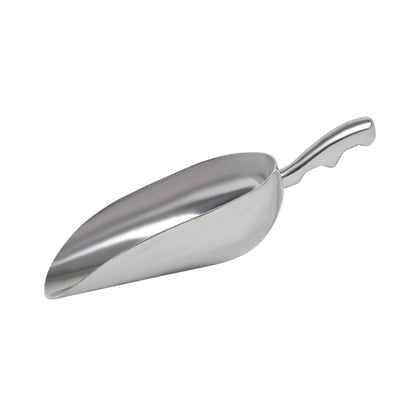 Cast Aluminum Utility Scoop - 12 oz. - Round Bottom, ice scoop For Multi-Purpose Use, With Finger Groove Handle (Hand Wash Only) (12 oz.)
