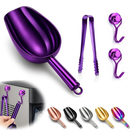Stainless Steel Ice Scoop for Freezer with Magnetic Hook