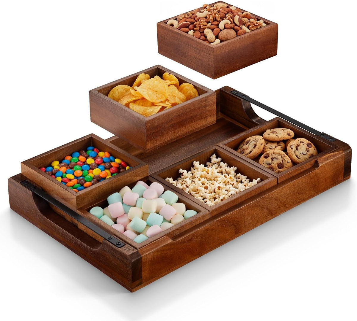 Modular Serving Tray - Acacia | Serving Platter Snack Tray