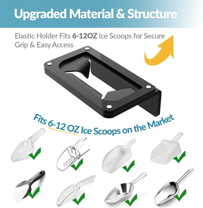 NiHome Ice Scoop Holder, Silicone Clip for Ice Maker, 6-12oz Adhesive Mount