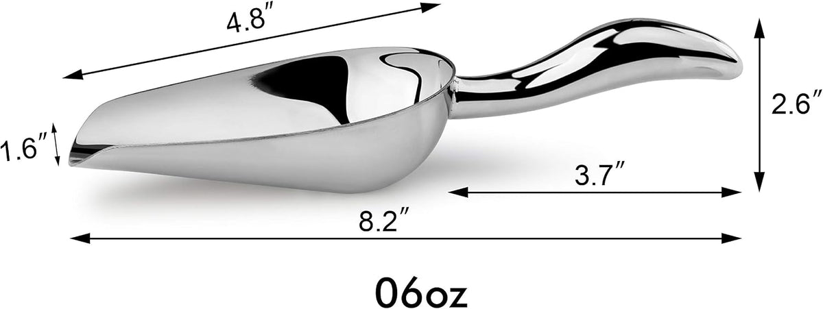 New Star Foodservice Stainless Steel Scoop, 6-Ounce
