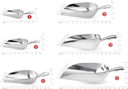 New Star Foodservice 34509 Cast Aluminum Ice Scoop, 5-Ounce, Silver