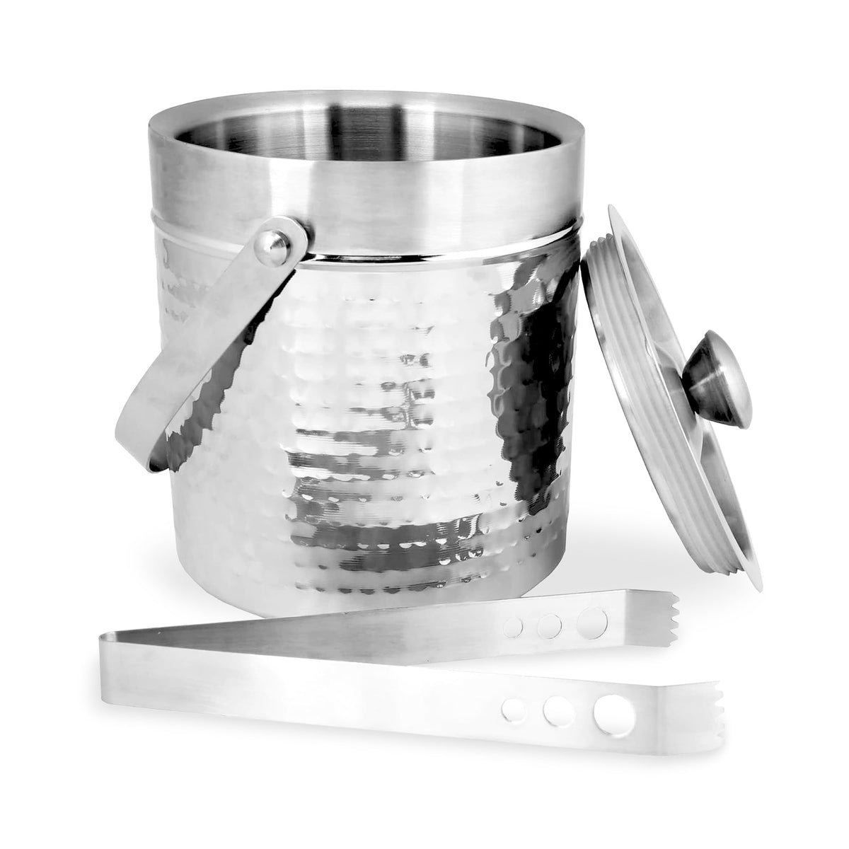 Chef Craft Hammered Champagne Bucket. 4 Quart. Stainless Steel