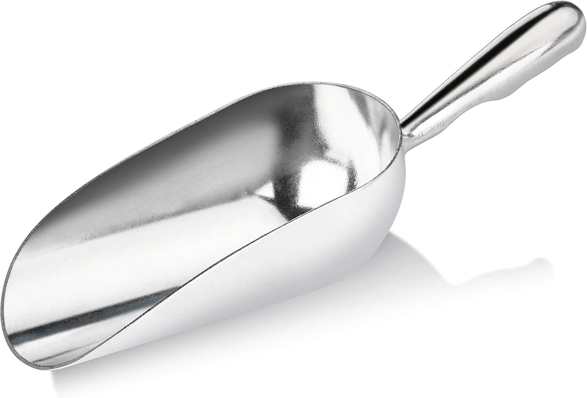 New Star Foodservice 34509 Cast Aluminum Ice Scoop, 5-Ounce, Silver