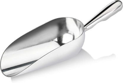 New Star Foodservice 34509 Cast Aluminum Ice Scoop, 5-Ounce, Silver
