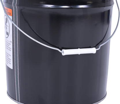 Vestil Pail-STL-RI Steel Open Head Pail, 5 Gallon, Black