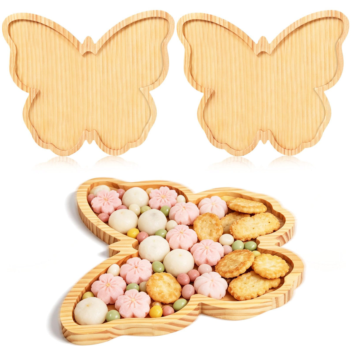 AWIZOM 2 Pcs Cowboy Boots Charcuterie Boards Wooden Serving Tray Platters