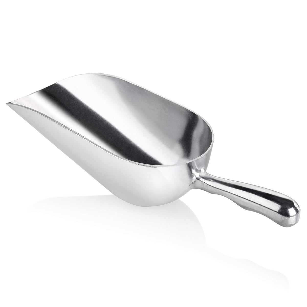New Star Foodservice 34509 Cast Aluminum Ice Scoop, 5-Ounce, Silver