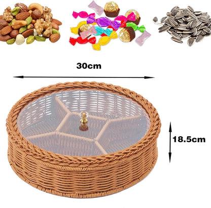 Dried Fruit Dishes Snack Box Divided Serving Dishes Storage Container Snack Tray Dried Fruit Organizer for Cookies Sweets