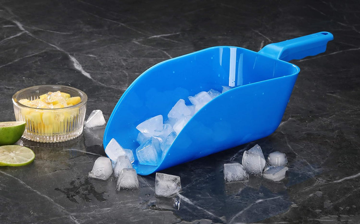 New Star Foodservice Polycarbonate Plastic Utility Ice Scoop, Blue, 64 oz