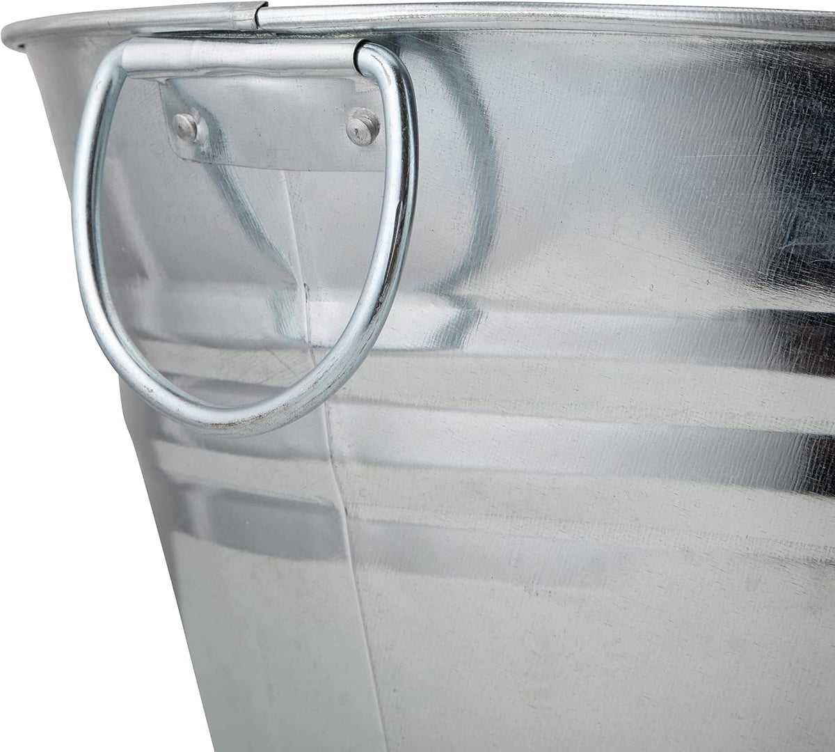 Katai - Galvanized Steel Drinks Bucket - Oval, 5.5 Gallon Rustic Style Drinks Tub, Carry Handles - with Bottle Opener
