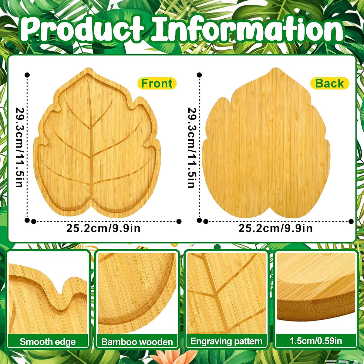 Tropical Charcuterie Board Palm Leaf Hawaii Luau Birthday Party Decorations