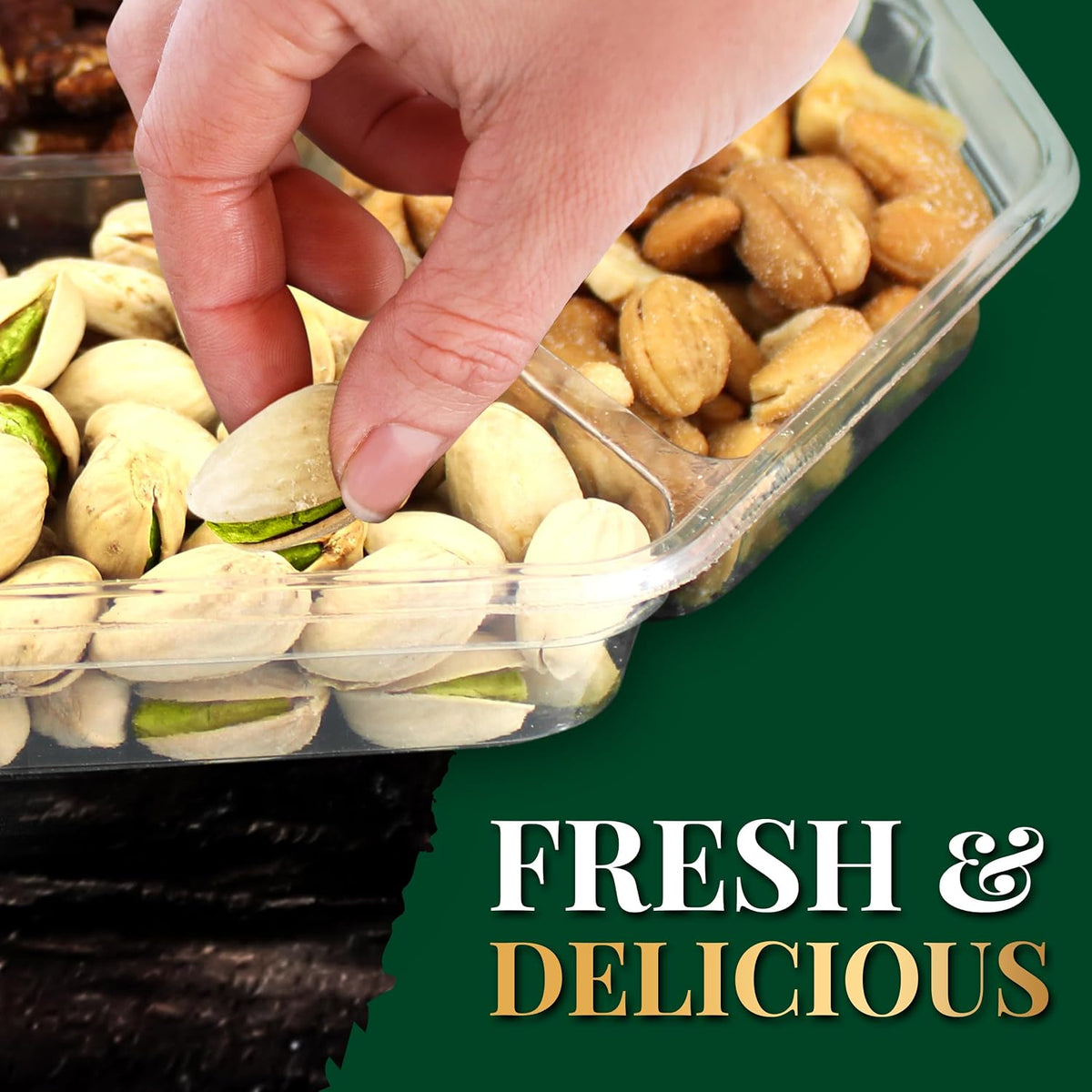 Nuts gift Basket, a Variety of Freshly Roasted Nuts