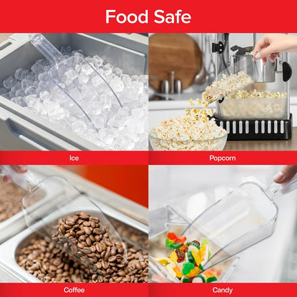 Stock Your Home Ice Scoop, 24 oz, Clear, NSF Certified, Foodservice