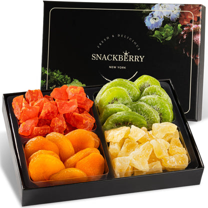 Variety Dried Fuit Gift Basket, Gift Box for Birthday. Anniversary, Get Well Gift, Gift for Him, Her and Family, Snackberry (1 Pack)