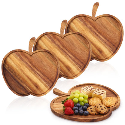 Geetery 4 Pack Pineapple Shaped Serving Trays Wooden Charcuterie Boards