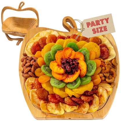 Dried Fruit Gift Basket - Healthy Gourmet Snack Box - Holiday Food Tray - Variety Snacks - Easter, Birthday, Sympathy, Mom, Dad, Corporate Tray - Bonnie & Pop