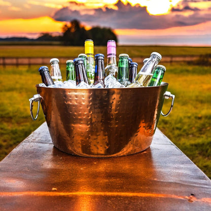 BREKX Insulated Stainless Steel Beverage Tub & Ice Bucket, Rose, 12Qt