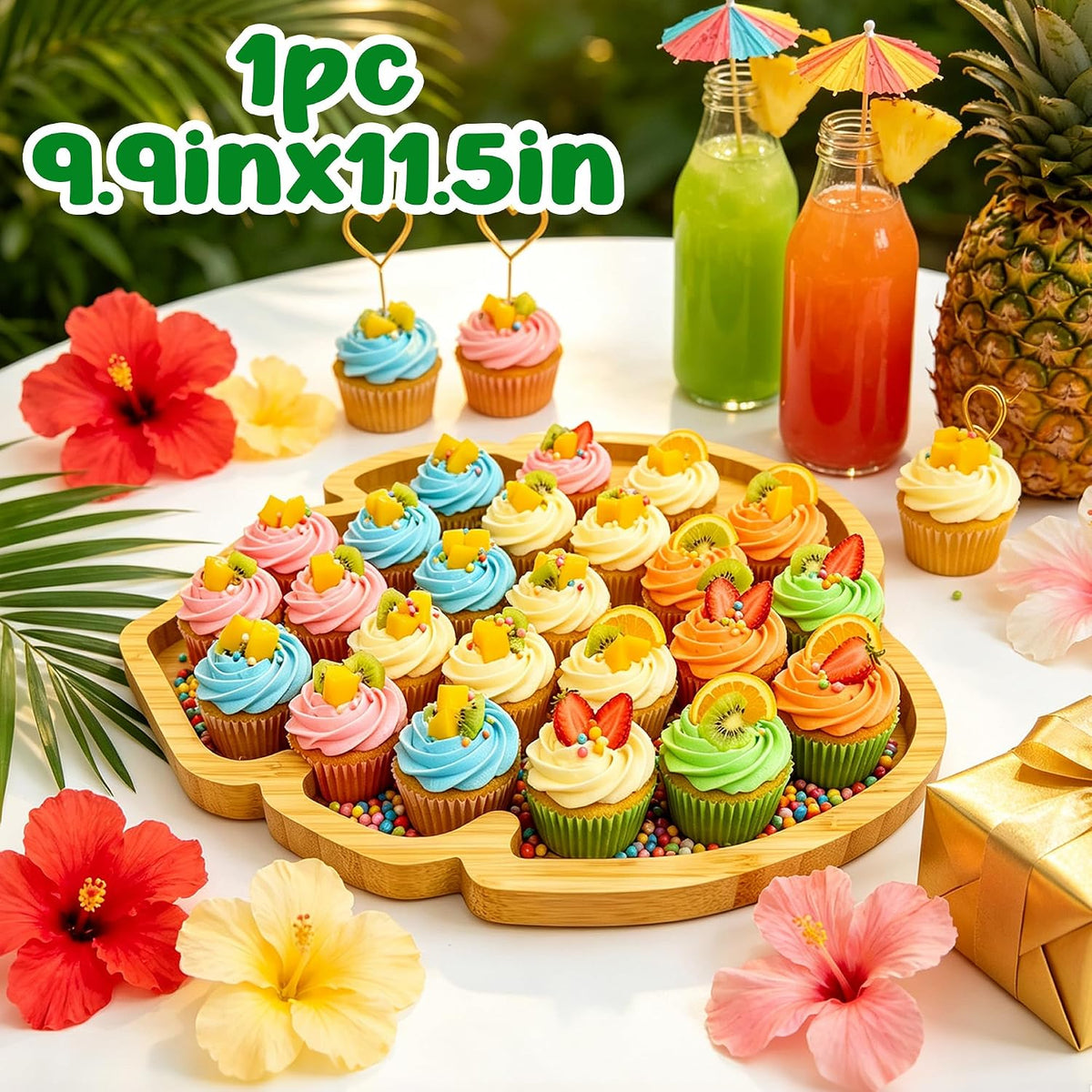 Tropical Charcuterie Board Palm Leaf Hawaii Luau Birthday Party Decorations