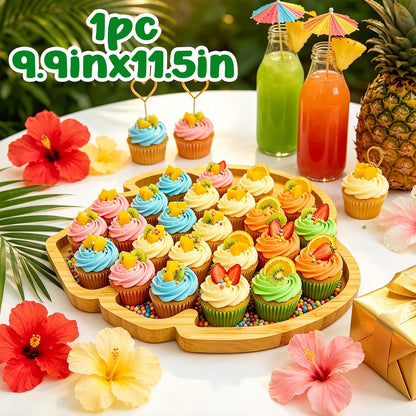 Tropical Charcuterie Board Palm Leaf Hawaii Luau Birthday Party Decorations