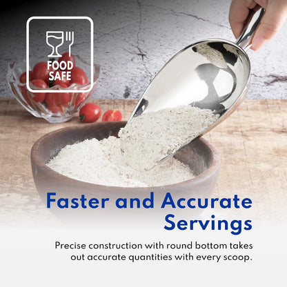 New Star Foodservice Stainless Steel Scoop, 6-Ounce