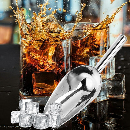 12 Pcs Premium Ice Scoop for Freezer, Multipurpose Metal Ice Scoop for Ice Machine - Stainless Steel Small Ice Scooper for Ice Bucket - Kitchen Gadgets Cookie Flour Pet Dog Food Scoop