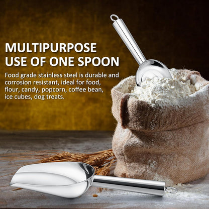 Leonyo 3Oz Ice Scoop, 8 Pcs Stainless Steel Ice Scoopers for Freezer, Food