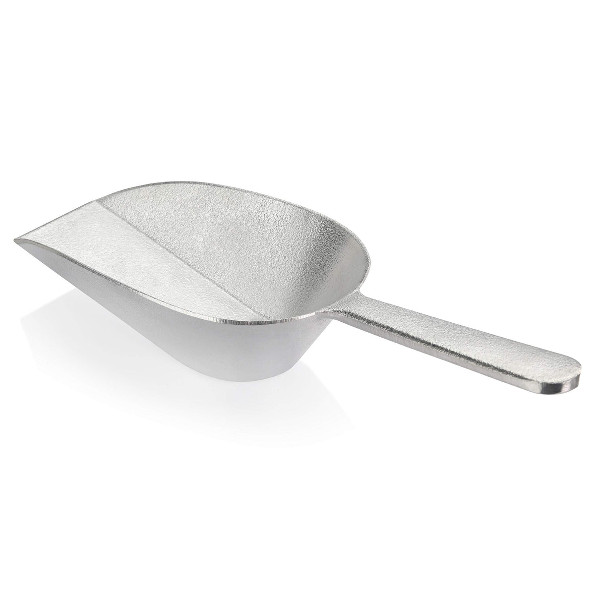 New Star Foodservice Cast Aluminum Flat Bottom Scoop, 2-Ounce, Silver