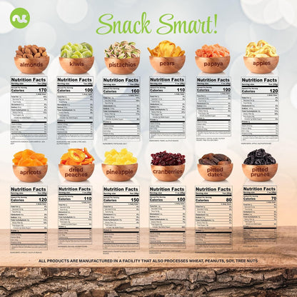 NUT CRAVINGS - Dried Fruit & Mixed Nuts Gift Basket (12 Assortments)
