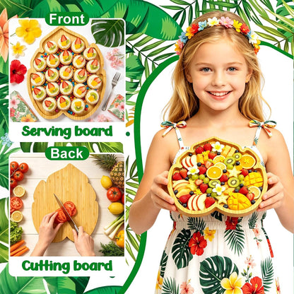 Tropical Charcuterie Board Palm Leaf Hawaii Luau Birthday Party Decorations