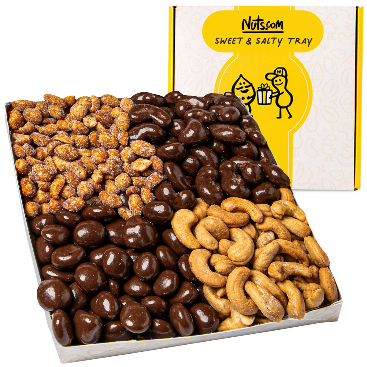 Nuts.com Sweet & Salty Gift Tray for Festive Gifts, 1.25 Lbs Snack Sampler