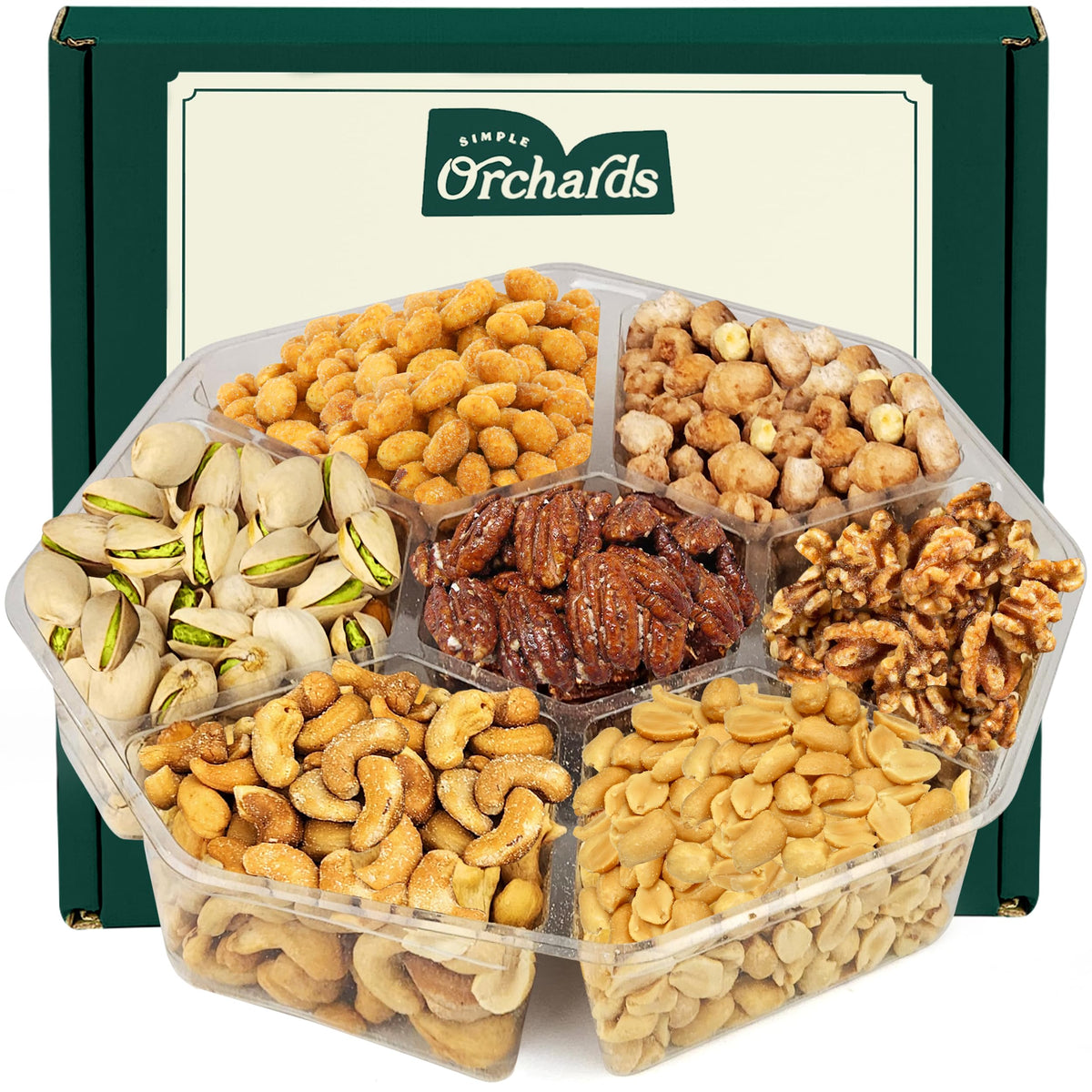 Nuts gift Basket, a Variety of Freshly Roasted Nuts
