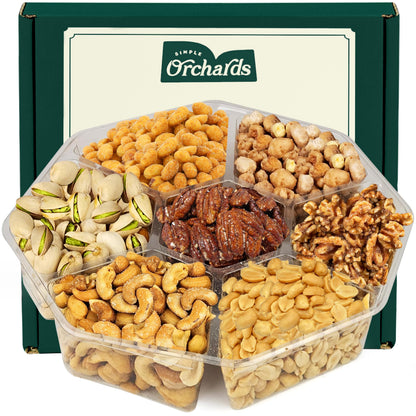 Nuts gift Basket, a Variety of Freshly Roasted Nuts