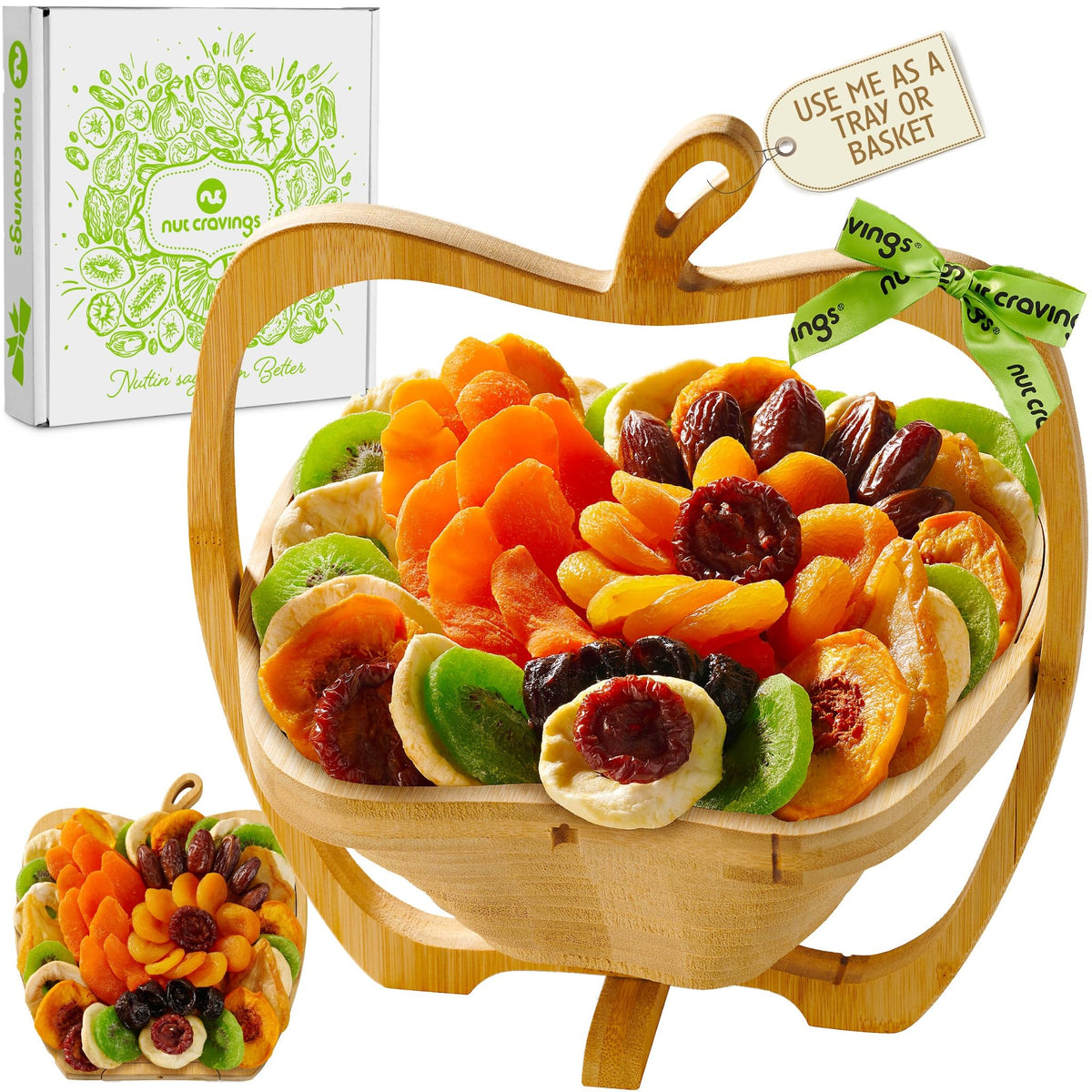 NUT CRAVINGS - Dried Fruit & Mixed Nuts Gift Basket (12 Assortments)