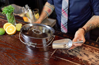 Crafthouse by Fortessa Professional Barware/Bar Tools by Charles Joly, Stainless Steel Ice Scoop with Drain Holes, 8"