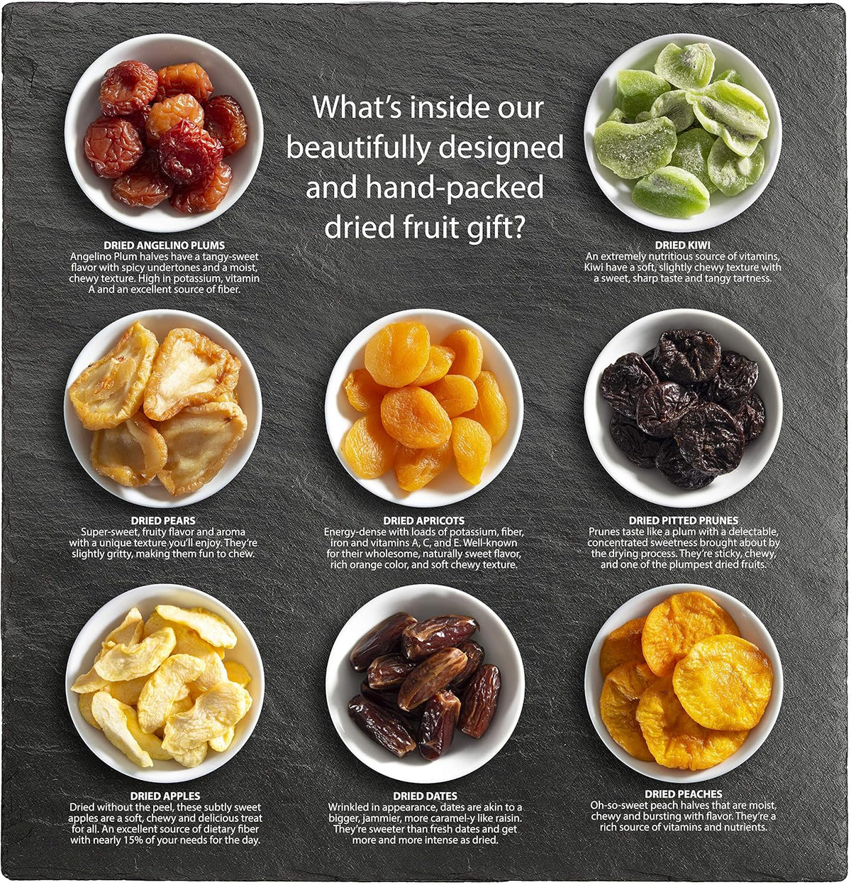 Simply Dried Fruit Gift Tray Basket Arrangement Nut Free for Holiday Birthday Healthy Snack Business Gourmet Food Platter 25 oz